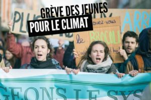 Appel des jeunes à la grève  pour le climat : image à la une