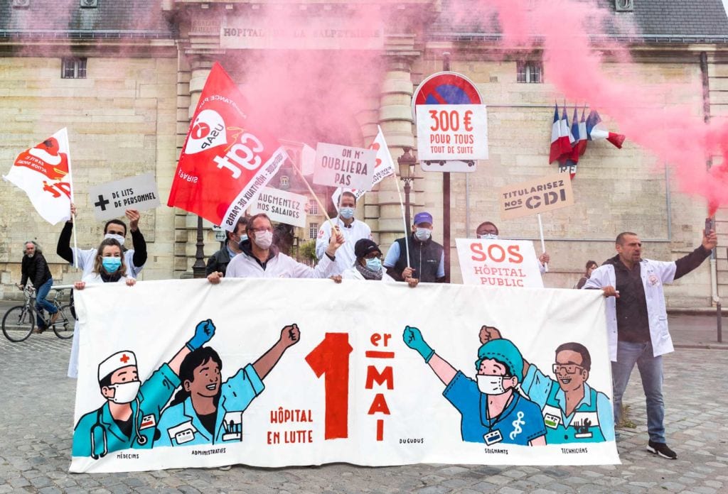 Mobilisation du premier mai 2020 pour la préservation de la santé des travailleurs, travailleuses et des services publics