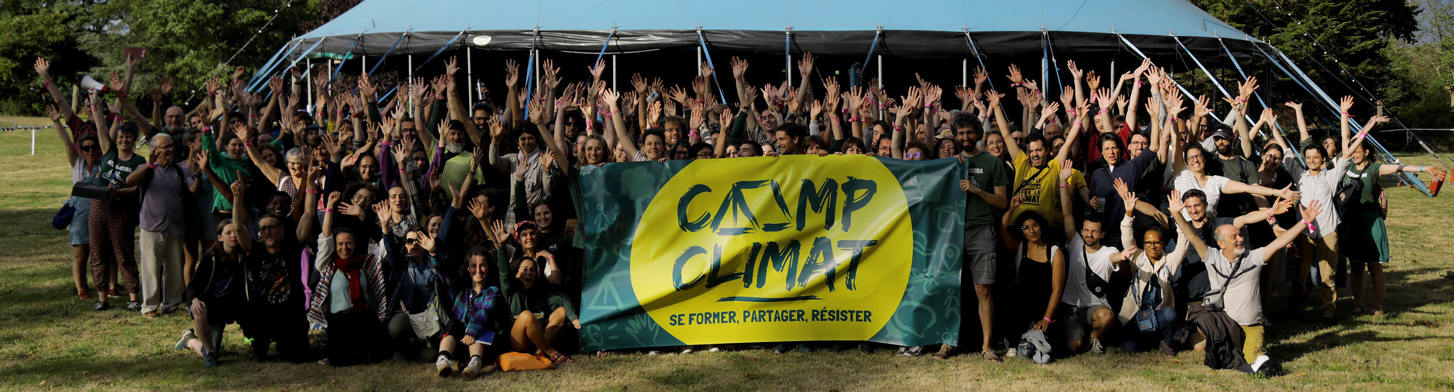Photo de groupe au Camp Climat 2025 - crédit Christian Dury 