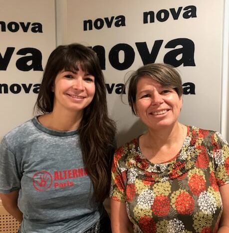 Elodie Nace et Florence Habets au studio de Radio Nova