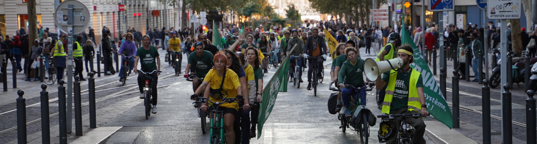 Vélorution à l'arrivée du Tour Alternatiba 2024 à Marseille 