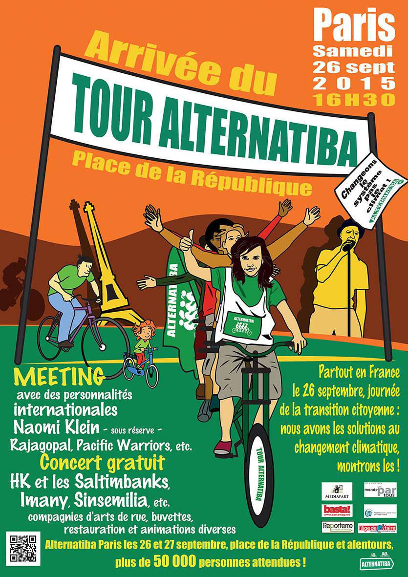 Affiche Tour Alternatiba à Paris