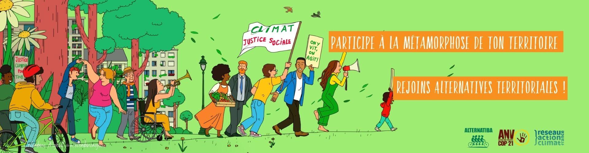 Bannière de la campagne Alternatives Territoriales